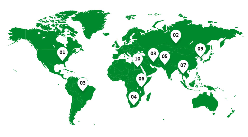 氣力輸送服務范圍世界地圖